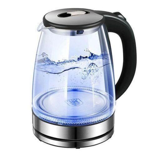 product_image_name-Hoffmans-2L Glass Electric Kettle With LED Blue Light- Silver , Black-1
