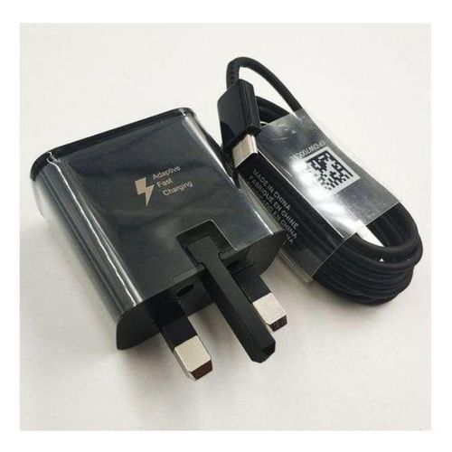 product_image_name-Samsung-Fast Charger UK & Type C Cable - 25W - Black-1