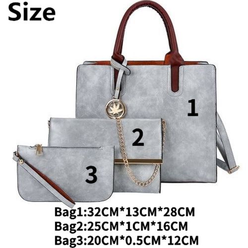 product_image_name-Mateamoda-3 PCS Women Bags Ladies Bags Handbags Purse Shoulder Bags Hobo Bags Tote Bags-2