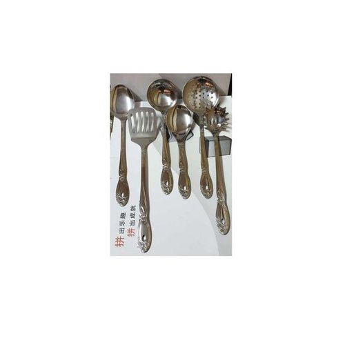 product_image_name-Generic- Set Of 6pc Heavy Metallic Design Spoons - Silver-2