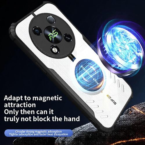 product_image_name-Generic-For Itel RS4 Magnetic Cooling Phone Case Airbag Drop Resistant Acrylic Case-3