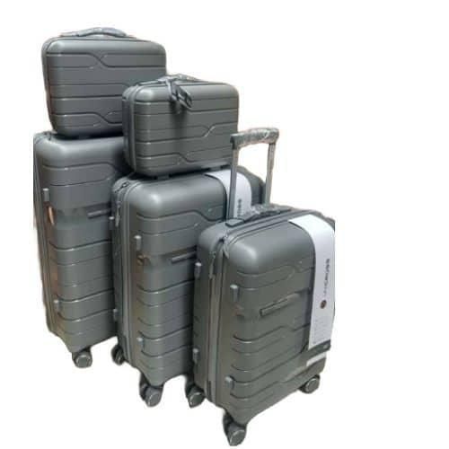 product_image_name-Generic-5 Piece Luggage Set Hardside Polypropylene Suitcase 16" 20" 24" 28" 32" Trolley Bags Luggage Spinner TSA Lock National Travaller -Multicolor-2