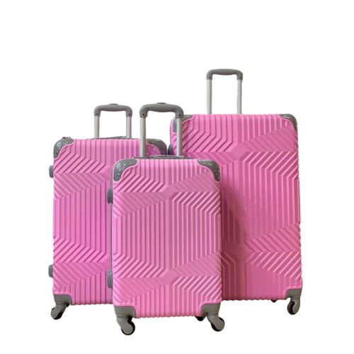 product_image_name-Generic-Luxury ABS Travel Luggage Hardshell Suitecase 3piecies Set-Pink-1