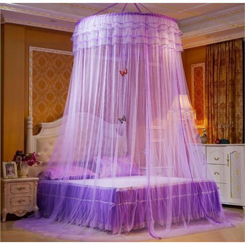 product_image_name-Generic-Round Top Hanging Mosquito Net, Purple-1