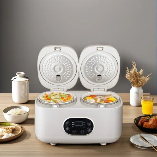 product_image_name-RAF-Double Digital Multifunctional Rice Cooker 4L -Cream-4