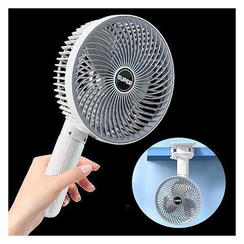product_image_name-Generic-Portable Mini Desk Fan - Clip on USB Rechargeable Hand Fan with 3 Adjustable Speeds 360 Degree Rotation 2000mAh Battery, Lightweight Design, Low Noise, and Easy Portability for Indoor and Outdoor Office Use- Multicolor-8