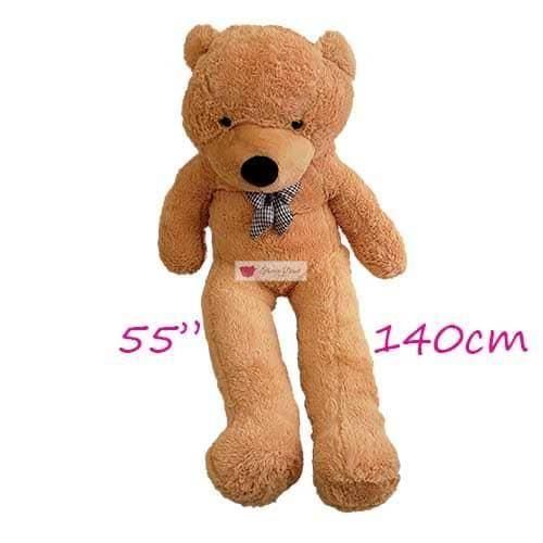 product_image_name-Generic-55 Inch/ 140CM Big Fluffy Giant Teddy Bear Toy Stuffed Animal Plush For Baby Shower, Soft Life Size Teddy Bear Gift For Kids, Girlfriend On Birthday, Valentine, ChristmasKids Boyfriend Teens-1