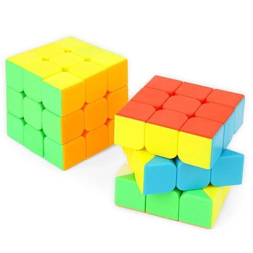 product_image_name-Generic-Speed Cube 3x3 Stickerless with Stand and Tutorial – Easy Turning, Smooth Play, Durable Magic Puzzle Toy for Kids and Adults-3