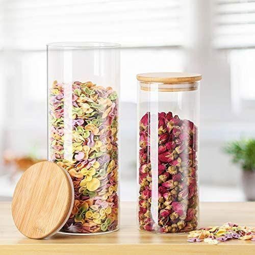 product_image_name-Generic-4 Piece Glass Rice Cereal Food Storage Container Organizer Jars - Colorless.-4