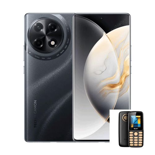 product_image_name-Generic-Tecno Camon 30S REFURB 6.78" 50MP Dual SIM 16GB RAM 128GB ROM 5000mAh + Free Small phone + Free tecno buds air 4 - Black-1