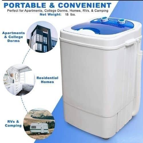 product_image_name-Generic-8 Kg Laundry Automatic Baby And Shoe Portable Top Load Single Tub Mini Washing Machine With Spin Dryer Basket-Multicolor-1
