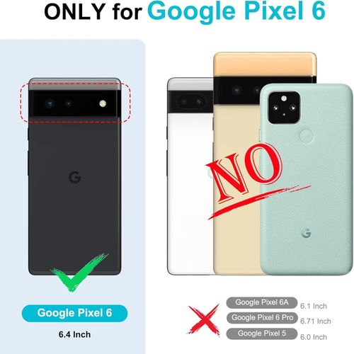 product_image_name-Generic-Google Pixel 6 Case with 1 Screen Protector, Wallet Leather Flip Case with 4 Card Slots Magnetic Closure Kickstand Shockproof Phone Case for Google Pixel 6 - Black-6