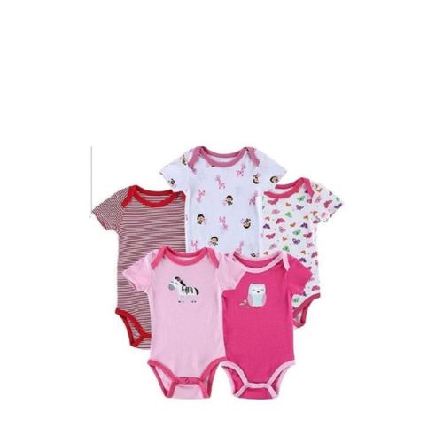 product_image_name-Generic-5Pcs Pack Baby Boy Newborn Short Sleeve Bodysuits - Multiple Designs...-4