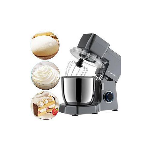 product_image_name-Sokany-Powerful  Stand Mixer With 10 Speeds For Mixing And Kneading-Silver/Black-1