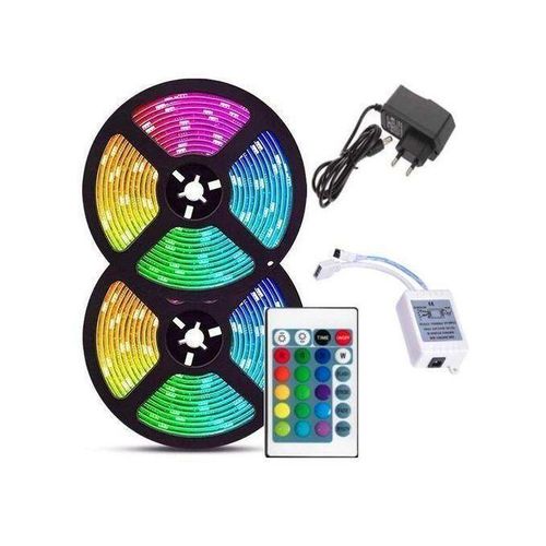product_image_name-Generic-Smart LED Strip Lights Color Changing 32.8ft/10M Flexible 5050 RGB Led Lights Kit with Remote Easy Installation for TV Backlight Bedroom Multicolor Decoration -1
