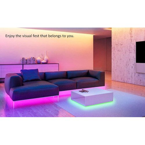 product_image_name-Generic-Smart LED Strip Lights Color Changing 32.8ft/10M Flexible 5050 RGB Led Lights Kit with Remote Easy Installation for TV Backlight Bedroom Multicolor Decoration -7