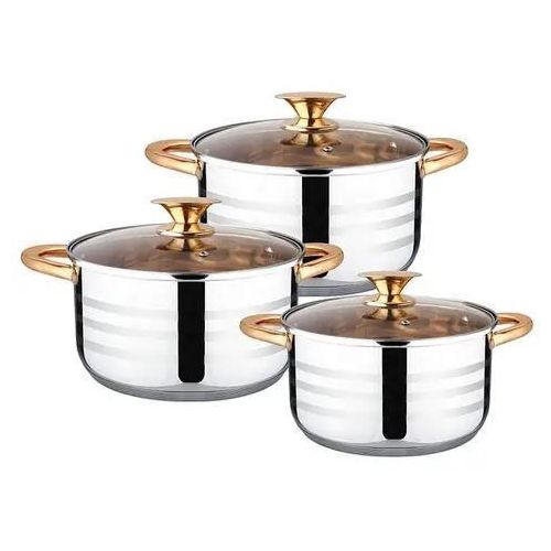 product_image_name-Kaisa Villa-6 Pieces Quality Stainless Steel Cookware Set With Thickened 5 layers Bottom-Silver-1