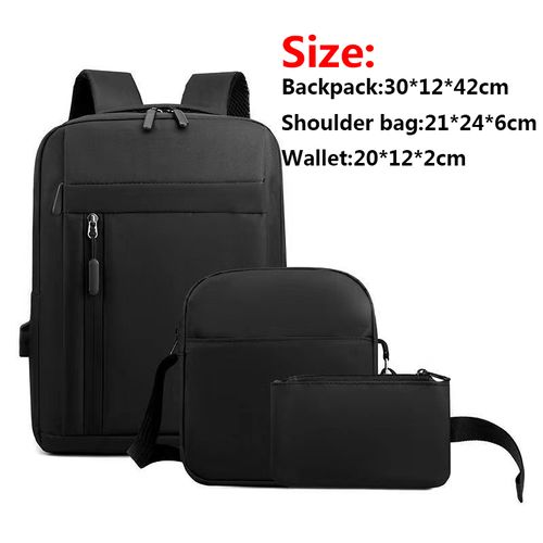 product_image_name-Fashion-3in1 Men's Bags Backpack With USB Charging Interface-4