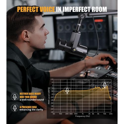 product_image_name-maono-Dynamic Microphone, USB/XLR Podcast PC Microphone with Software, EQ,Tap-to-Mute, Headphone Jack, Gain Knob & Volume Control, Studio Mic for Broadcast, Recording, Streaming & Gaming (PD400X)-7