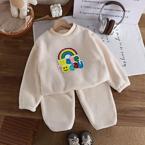 product_image_name-Fashion-2pcs 0-3 Year Baby Girl Clothes Newborn Outfit Sets Thick Plush Inner Non-Irritating Fabric Playful&Practical Ideal for Indoor Activities-4