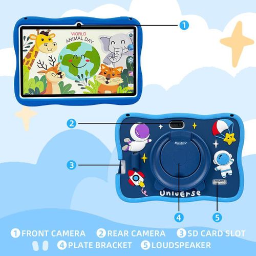 product_image_name-NODIZZ-Local Stock-B89 Plus 7 inch Kids Educational Tablet, System Displayed RAM 4GB +ROM 128GB, Preloaded Learning Apps, Parental Control Shockproof & Long Battery Fast Shipping Coming with kid's gifts (or 1 power bank), Pink-6