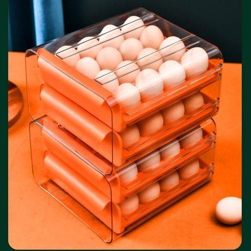 product_image_name-Generic-Clear Two Tier Egg Tray Holder-White&Orange-4