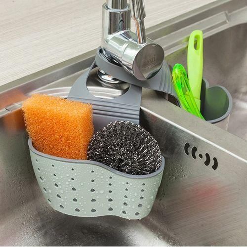 product_image_name-Generic-Kitchen Sink Hanging Soap Dish,Sponge Drainer Storage Basket Holder,Green.-2