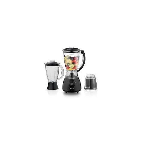 product_image_name-Saachi-Blender 3 In 1 Glass And Plastic Jar 1.6 Litres -Black/White-1