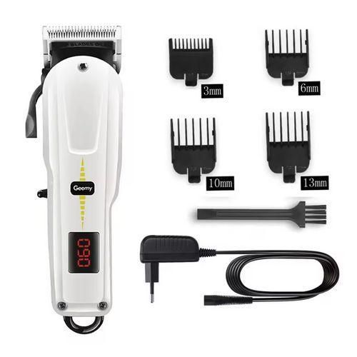 product_image_name-Generic-Rechargeable Cordless Shaving Machine Hair Clipper With Battery Indicator - White-2
