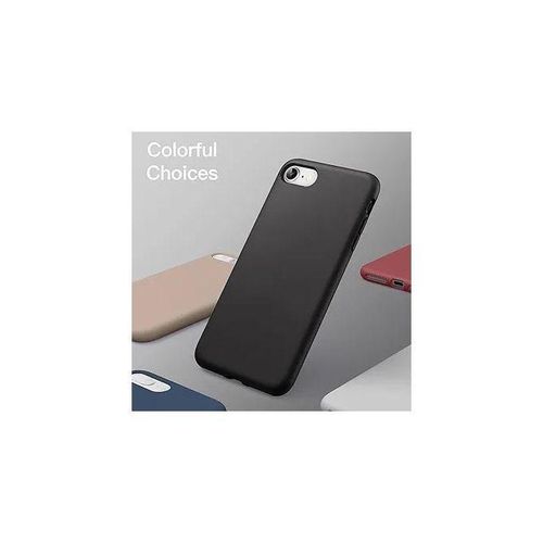product_image_name-Generic- SE 2022/2020, iPhone 8 & 7 Case - Soft Liquid Silicone Shockproof Back Cover (Black)-3