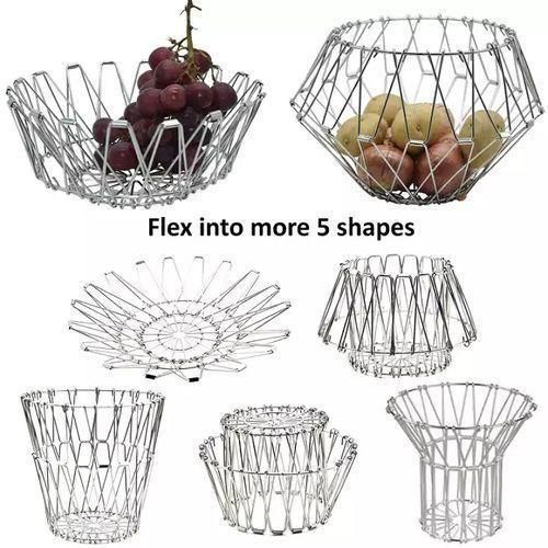 product_image_name-Generic-7in1 Adjustable Fruit Basket Bin Storage Organizer- Multicolor-8