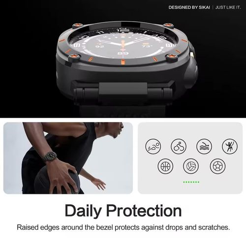 product_image_name-Generic-Silicone Band Strap for Samsung Galaxy Watch Ultra 47mm ( STRAP&CASE - NO WATCH INCLUDED!!!!- Black -6