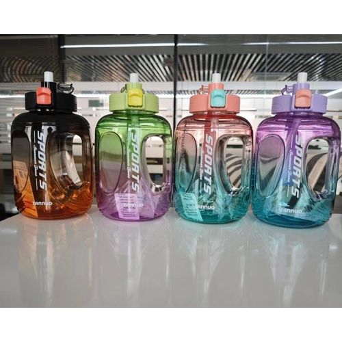 product_image_name-Generic-1 Piece Of Half Gallon Sports Water Bottle with Carry Handle Eco-Friendly, BPA-Free Silicone, Leakproof Big Water Jug for Sports and Fitness- Multicolor-2