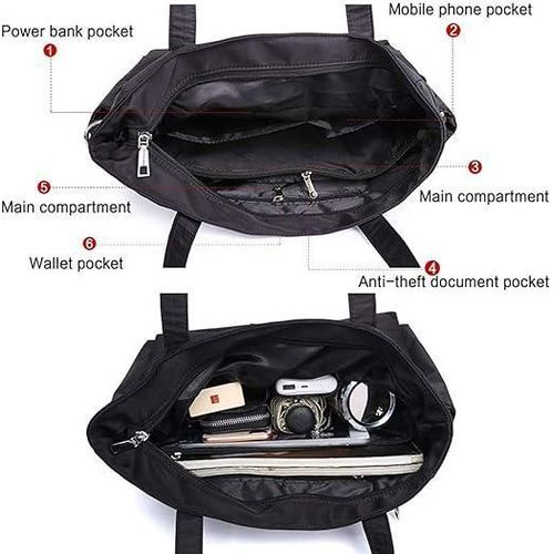 product_image_name-Genetic-Multi Pocket Soft Nylon Shoulder Bag Waterproof Travel Work Purse and Handbags-5
