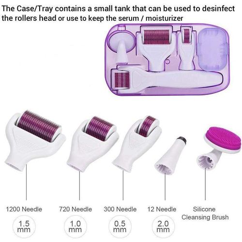 product_image_name-Derma Roller-6 in 1 kit For Hair, Beards & Skin - Purple-1