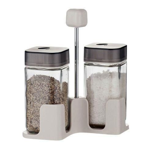 product_image_name-Generic-Double Countertop Spice, Salt, pepper Shaker Rack Organizer - Black.-1