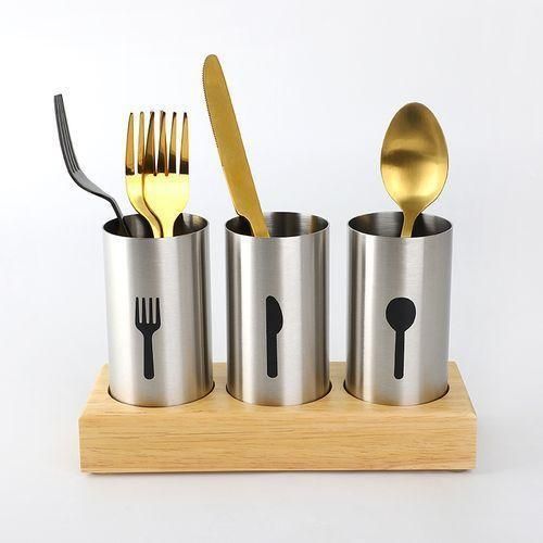 product_image_name-Generic-Fork, Spoon And Knife Cutlery Storage Organizer-Silver.-1