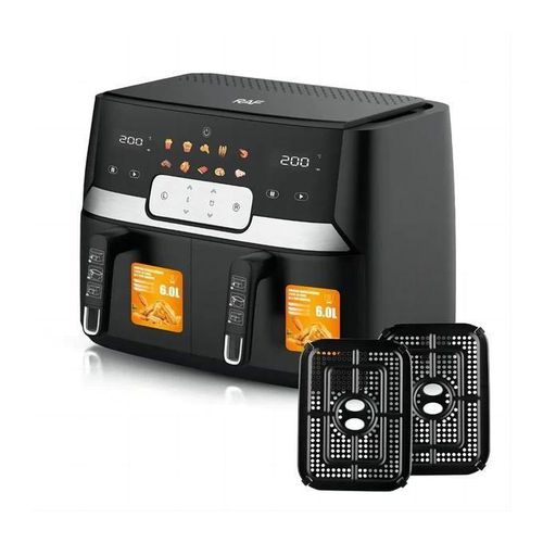 product_image_name-RAF-12L Digital Air Fryer Cooker Dual Baskets -Black-4