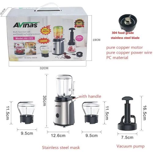 product_image_name-AVINAS-Multi-function Electric Blender Cell Wall Breaking Food Processor Fruit Mixer Powerful Hand Held For Fruits, Meat and Vegetables - Multicolor-2