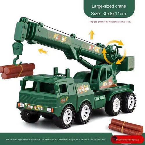 product_image_name-Generic-Army Crane Truck - Construction Vehicle with Movable Crane Arm for Kids-1