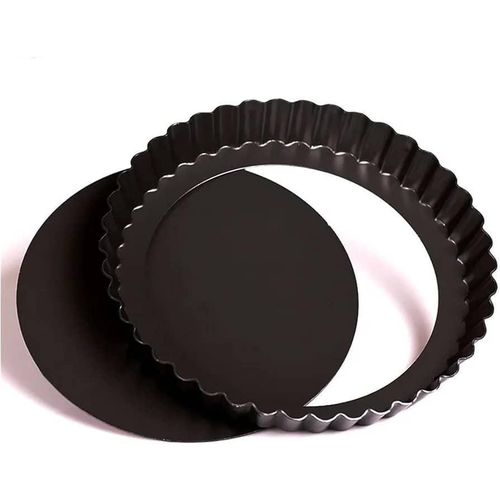 product_image_name-Generic-Baking Jelly Roll Pan Cake Pan Mini Pie Muffin Cupcake Pans Cake Mold Removable Loose Bakeware Non-Stick Airbake pan - Black-5