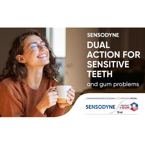 product_image_name-Sensodyne-Sensitivity & Gum Toothpaste - For Sensitive Teeth & Gum Problems, Mint Flavour, 75ml (UK)-2