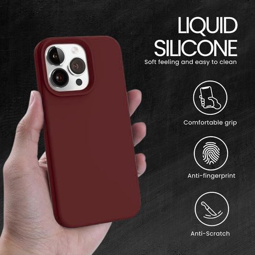 product_image_name-Generic-Iphone 13 Pro Silicone Case - Maroon-3