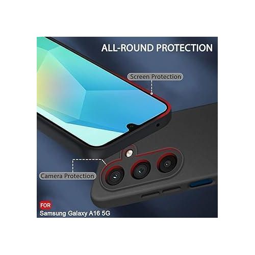 product_image_name-Generic-Back Cover Case for Samsung Galaxy A16 5G Slim Fit Protective Design Ultra Matte Finish Camera Protection Bump Soft Silicon Back Cover Case for Samsung A16 (Silicone, Black)-2