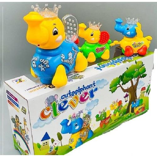 product_image_name-Generic-Cute Elephant Clever" musical toy train set-1
