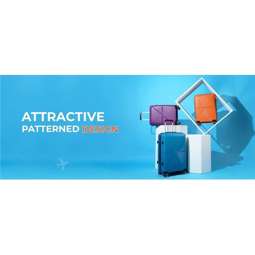 product_image_name-Generic-3 Pieces Of Miles Axis Hardside Polypropylene Trolley Bags Travel Suitcases Carrier (55,65&75cm) - Multicolor-8