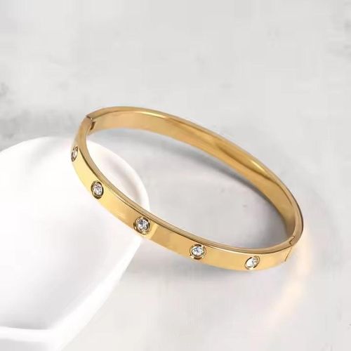 product_image_name-Generix-Bracelet Stainless Steel Cuff Bangle for Girls Women Ladies oracelet Jewelry Kara-2