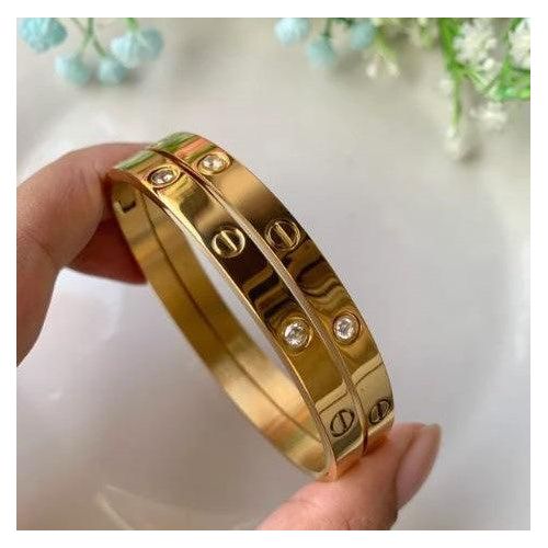 product_image_name-Generix-Bracelet Stainless Steel Cuff Bangle for Girls Women Ladies oracelet Jewelry Kara-7