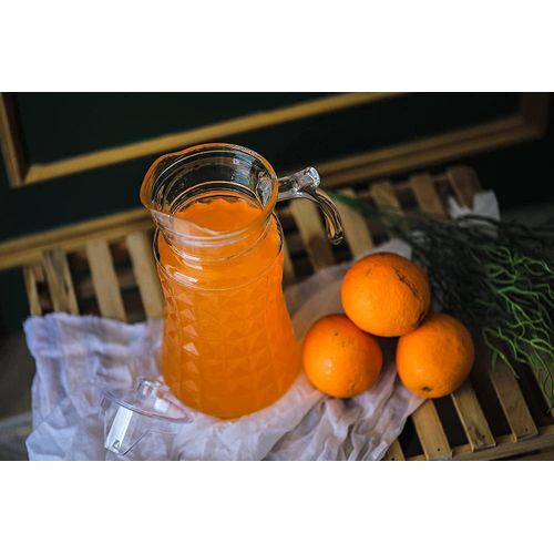 product_image_name-Generic-1.8L Glass Water Jug with Air Tight Plastic Lid and Handle Transparent Pitcher for Serve Water, Milk, Juice, Beverages-7