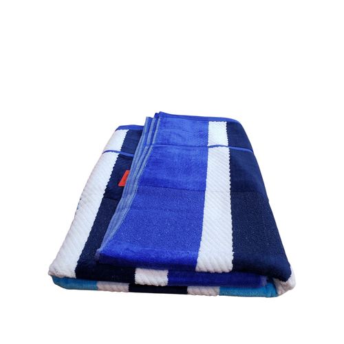 product_image_name-Generic-Large cotton towel - white and Blue stripes-1